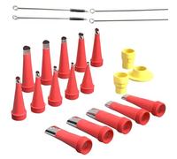 Buses d'extension de calfeutrage en acier inoxydable - Applicateur de buse de mastic - Différentes tailles - Embout de cartouche avec base de connexion - Kits de finition de calfeutrage