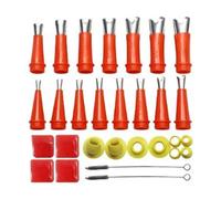 Buses en silicone, 29 buses d'étanchéité, bouchons de buse de calfeutrage, kit d'outils de buse en caoutchouc intégré, buse d'étanchéité en forme de V, applicateur de buse de calfeutrage, outil de