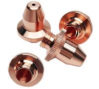 Buses Laser à Fiber M8, tête de découpe Laser en cuivre, buse 19mm de hauteur, simple Double couche, multi-taille 0.8-3.0mm, 2 pièces Single 1.0mm