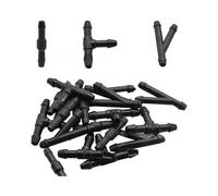 Buses Lave-Glace Kit De Tuyau Lave-glace Universel Pour Voiture, Connecteur Buse Pulvérisation 2 Mètres, Noir/blanc Pare-Brise Gicleur(18PCS Black)