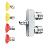 Buses multifonction pour nettoyeur haute pression 1/4" Raccord rapide pour le nettoyage extérieur de la voiture avec pointes en acier inoxydable Buses de nettoyage haute pression multi-usages