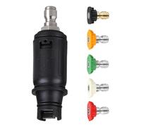Buses Nettoyeur Haute Pression 207 Bar 6,35 mm Raccord Portatif | Buse De Pulvérisation Réglable Pour Nettoyeur Haute Pression pour briques, dalle en béton, maison, jardin, cour et jardinag