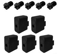 Buses trempées de 0,4 mm pour Flsun T1E avec chaussettes en silicone pour lot de 5 buses de 0,3 à 0,8 mm pour Flsun T1 Pro Chaussettes isolantes en silicone pour bloc chauffant Flsun T1 Max Buses en