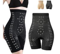 Busgiuar Baicloud Ice Silk ION Fiber Repair Shaping Shorts - Baicloud Ionic Shapewear Underwear Shorts for Women (Black,XL)