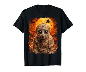 Bush Baby Galago Mummy in Creepy Pumpkin Patch pour Halloween T-Shirt
