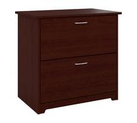 Bush Furniture Cabot Classeur latéral à 2 tiroirs en Cerisier pour Le Rangement de Lettres, juridiques et Documents A4