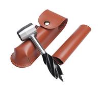 Bushcraft Hand Tuger Wrench Survival Settlers Tool Wood Drill Peg Pleg Trou Maker Multitool Pour Le Camping Bushcrafting Outdoor RandonnéE, Marron