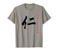 Bushido Code Samouraï Bienveillance Jin Calligraphie Japon T-Shirt