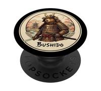 Bushido Ours Samouraï Traditionnel Japonais Amoureux Guerrier PopSockets PopGrip Adhésif