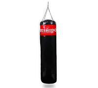 Bushido Sac de frappe 50 kg 150 x 45 cm Socle de boxe 50 kg plein