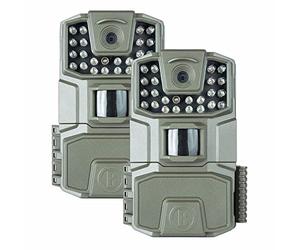 Bushnell - Pack de 2 Spot-On - Caméra de Trail - LED IR à haut rendement pour une meilleure plage nocturne - Vitesse de déclenchement de 0,7 sec - 18 MP - 1086p - Faune - Faible lueur - Gris - 66062BF