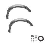 Bushwacker 20049-02 Black Pocket/Rivet Style Smooth Finish Front Fender Flares for 1999-2007 Ford F-250 to F-550 Super Duty