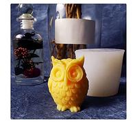 Busi Moule en résine 3D en forme de hibou fait à la main pour plâtre, arôme de soja, cire, savon, bougie, moule en silicone pour la fabrication de bougies