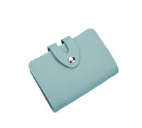 Business Card Holder Wallet Women Black/Pink/Blue/Green/Red/Brown Bank/ID/Credit 24 Bits Case(Green)