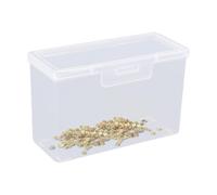 Business Card Organizer Box Safety Buckle Cases, Boxes, Transparent Storage Case Lock | Perfect/suitable/ideal For Office Desk Management Credit Cards Jewelry Small Parts Screws Playing Portable