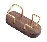 Business Card Stand For Desk - Beech Wood Metal Construction, Elegant Professional Display Design, Desktop Business Card Holder, Horizontal Name Organizer | For Home Office Meetings Presentations