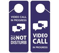 Business Design Lot de 2 panneaux de porte double face avec inscription « Call in Progress Do Not Disturb »