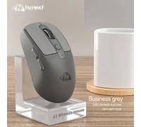 (Business Grey) FREEWOLF A3 souris silencieuse sans fil ABS peau rose ne se décolore pas Bluetooth double Mode puissance Linght,5 vitesses DPI,conception silencieuse de puce PAW3212