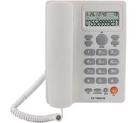 Business Landline,Wired Phones,Office Corded Phone with Caller ID/Call Waiting,Fixed Phone Desk with Call Dialing Function (White)