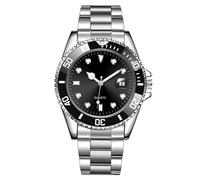 Business Series Montre à Bracelet en Acier pour Hommes Montre à Quartz pour Hommes, Sport, Fashion Calendar Waterproof Rotatable Moment