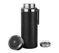 Business Smart Bouteilles d'eau avec affichage de la température en acier inoxydable, tasses isothermes, boucle de transport, sans BPA, double paroi sous vide, étanche, tasse à café et thé à large