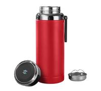 Business Smart Bouteilles d'eau avec affichage de la température en acier inoxydable, tasses isothermes, boucle de transport, sans BPA, double paroi sous vide, étanche, tasse à café et thé à large