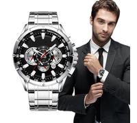 Business Smart Watch pour les hommes, montres en acier inoxydable pour hommes | Chronographes Chronographe pour hommes | Groupe mécanique, accessoires de vêtements d'affaires pour les anniversaires, P