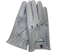 BUSINESS SQUARE BS Gants de Conduite pour Hommes Style Vintage Rétro Cordes Classiques à Trous de Articulation (Gris, S)