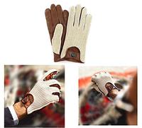 BUSINESS SQUARE BS Gants de Conduite Qualité Supérieure Véritable Cuir Doux Confortable et Sûr (L)