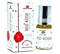Business Square - Musc Parfum Huile Parfumée Al Rehab RED ROSE 3 ml Senteur Rose Vanille Poudrée Sans Alcool - Parfum Oriental pour Femme et Homme - Fabriqué à Dubaï