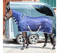 BUSSE Couverture Anti-Mouches de Transport STRIPE PLUS - Navy (Argent) - 135 cm