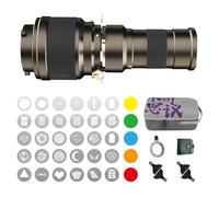 Bussi MG06 TS Kit Snoot pour photographie avec plage d'inclinaison ± 5° avec objectif 36°, support Bowens avec 30 Gobos, compatible avec Aputure, Amaran, Godox, lumières vidéo LED GVM