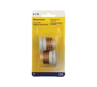 Bussmann BP/T-15 Lot de 2 fusibles à double élément Edison 15 A Type T 125 V