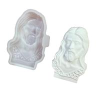Buste artistique du Saint Père, moule en silicone moulé, ciment, plâtre, sculpture, projet de bricolage, accessoires, forme religieuse, buste du Saint Père, statue, plâtre, moule artisanal
