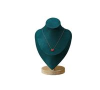 Buste Bijoux 1 cadre de présentation for collier, modèle portrait, pendentif, bijoux, collier(Green,S)