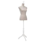 vidaXL Buste de couture femme en lin à rayures – Buste vitrine boutique