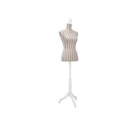 Buste de couture de femme en lin à rayures
