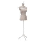 vidaXL Buste de couture femme en lin à rayures – Buste vitrine boutique