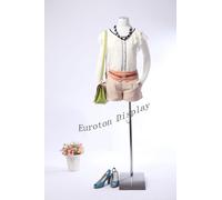 Buste de couturier RB Mannequin de couturier en blanc avec bras flexibles. Plaque métallique, hauteur réglable, taille de vêtement 36/38.
