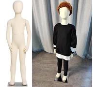 Buste de mannequin de robe pour enfant, mannequin de couture pour affichage de vêtements, bras et tête amovibles, mannequin complet pour accessoires éducatifs (taille : 8 ans, 118 cm)