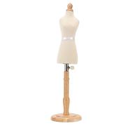 Buste de mannequin féminin avec support, hauteur réglable de 45,7 à 58,4 cm, corps de mannequin avec base en bois, présentoir à bijoux pour couture