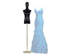 Buste de mannequin féminin avec support réglable et rotation de la tête à 360° pour présentation de vêtements