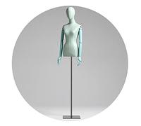 Buste de Mannequin Femme, Hauteur réglable, avec Bras en Bois, Buste de Tailleur pour présentation de vêtements réaliste, Base en métal avec revêtement en polyuréthane, 6 Couleurs