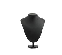 Buste de mannequin for présentoir à bijoux, 6 options, en PU noir, for colliers et pendentifs. Ensemble organisateur(Height 29cm)