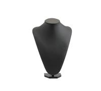 Buste de mannequin for présentoir à bijoux, 6 options, en PU noir, for colliers et pendentifs. Ensemble organisateur(Height 36cm)