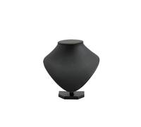 Buste de mannequin for présentoir à bijoux, 6 options, en PU noir, for colliers et pendentifs. Ensemble organisateur(Height 20cm)