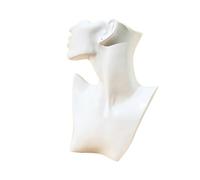 Buste de présentation en résine pour bijoux, collier, mannequin - Présentoir pour boucles d'oreilles - Blanc