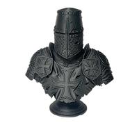 Buste de Templier en PLA/PETG, Style Médiévale à Peindre (Noir Mat)