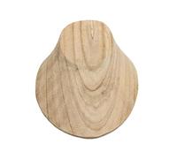 Buste d'Exposition en bois pour colliers | Finition "Bois brut naturel"
