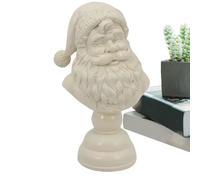 Buste du Père Noël, objet décoratif saisonnier | Statue de Noël en résine pour la maison, le dortoir, la chambre, l'appartement, le comptoir, les fêtes, les festivals d'hiver, bibliothèques, décor